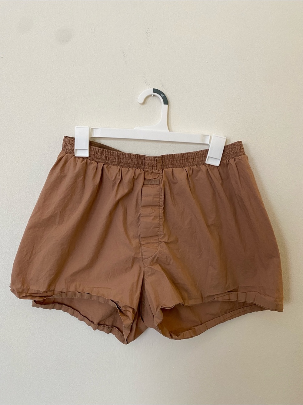 SKIMS 100% Cotton Women’s Boxer Shorts Latte L